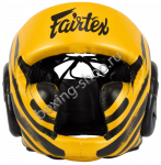 Шлем Fairtex HG-16 полная защита желто-черный 2